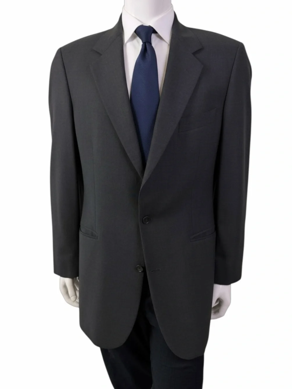 Brooks Brothers Brooksease Mens 42L Charcoal Grey Wool Stretch Blazer Jacket